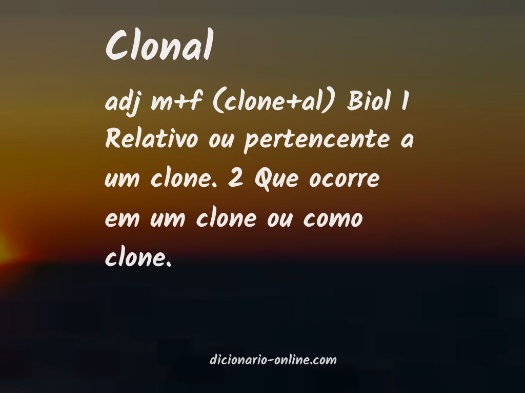 Significado de clonal