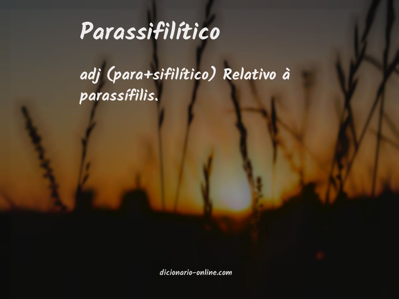 Significado de parassifilítico