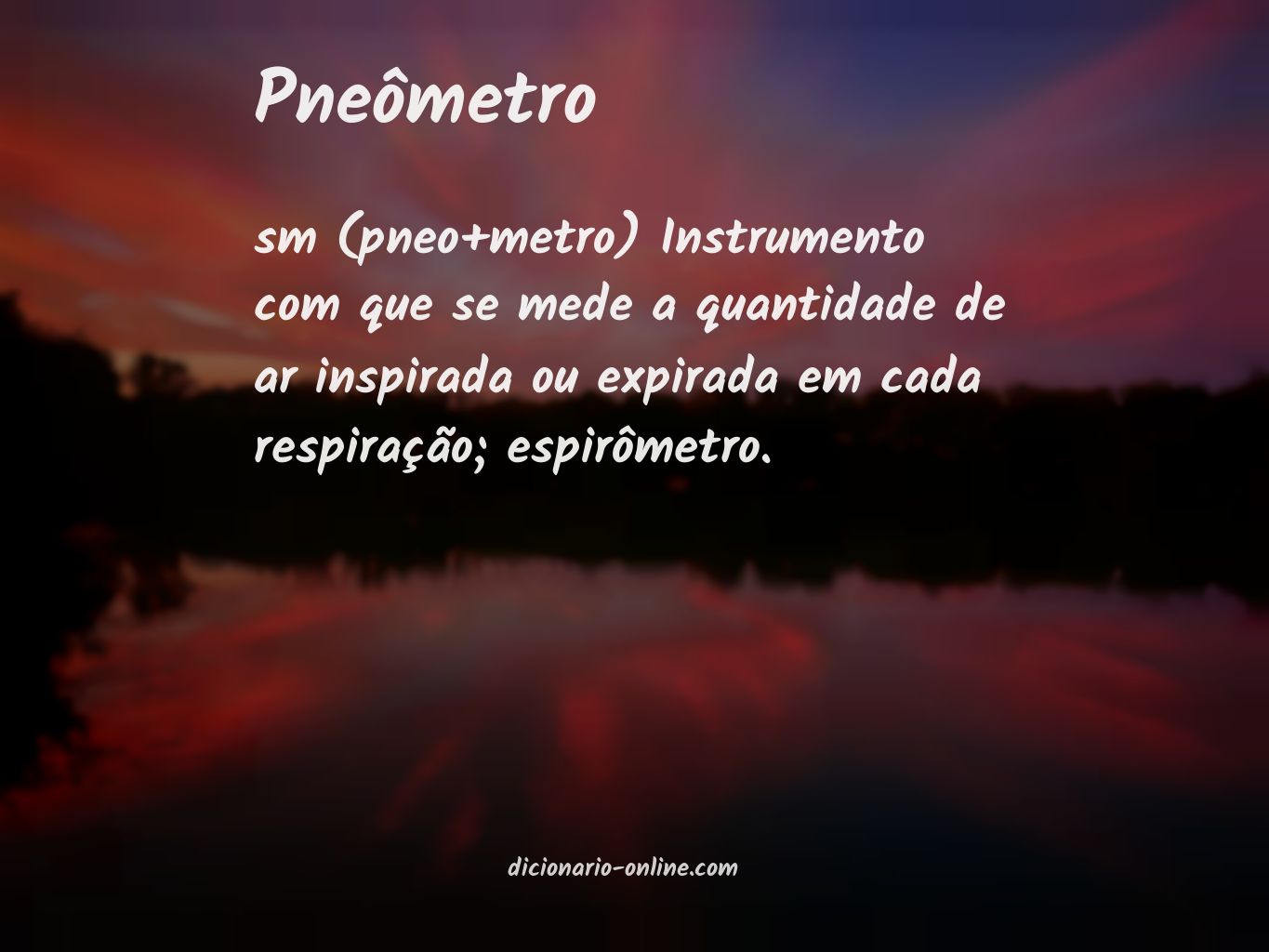 Significado de pneômetro