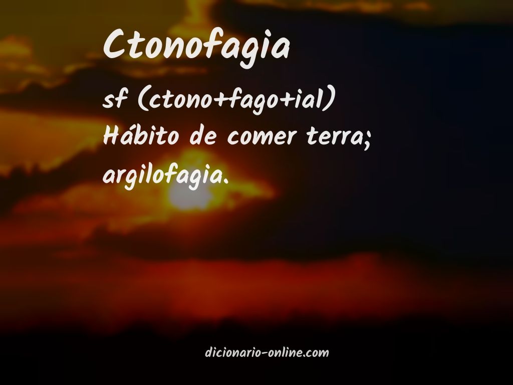 Significado de ctonofagia