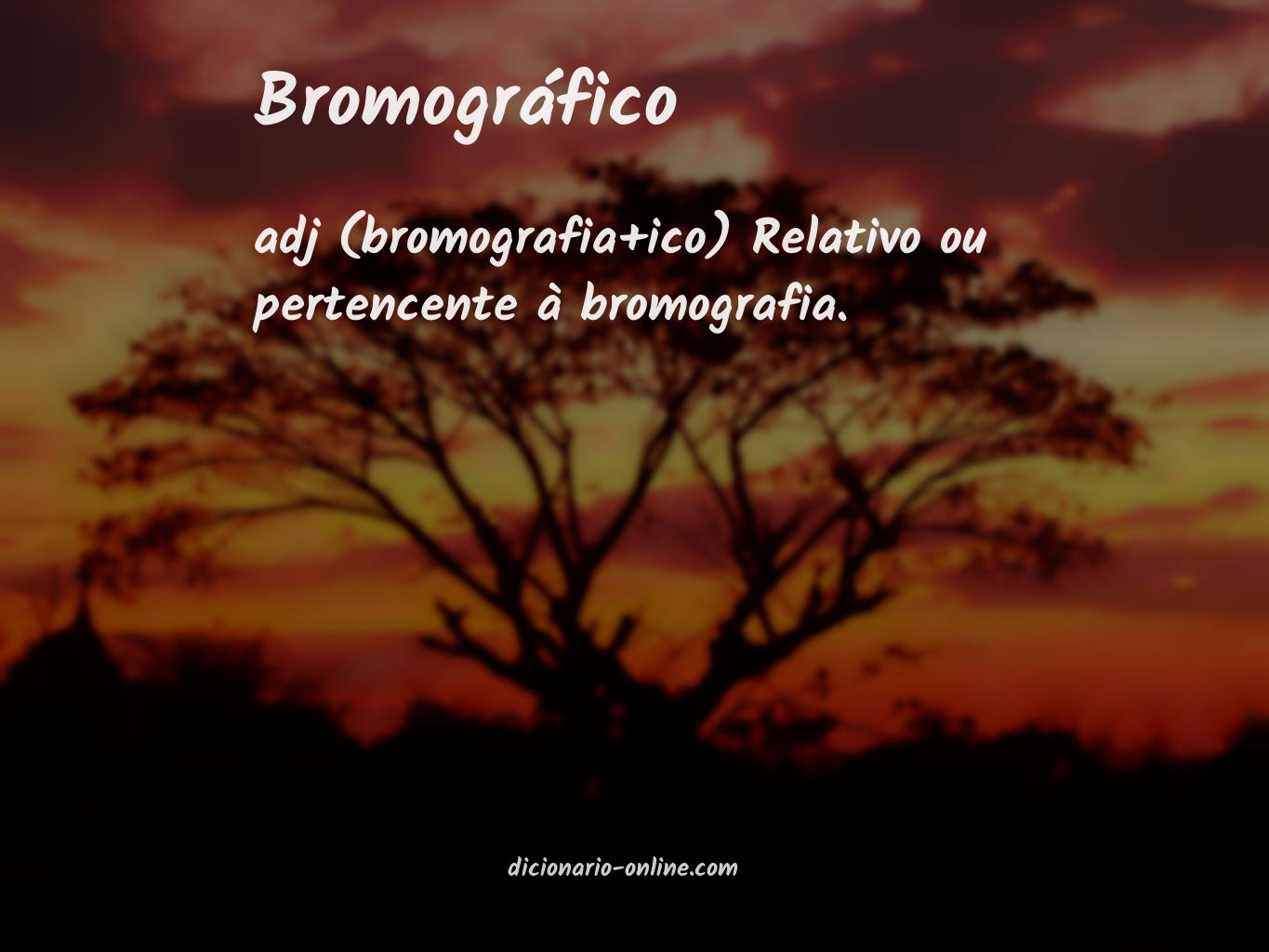 Significado de bromográfico