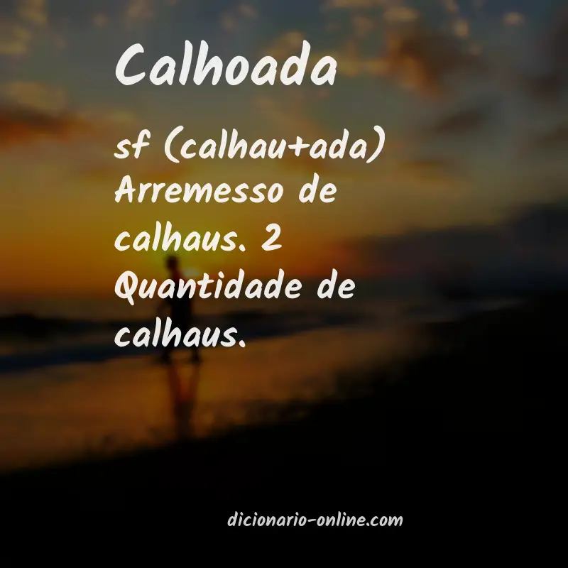 Significado de calhoada