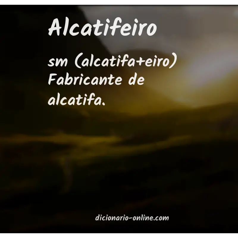 Significado de alcatifeiro