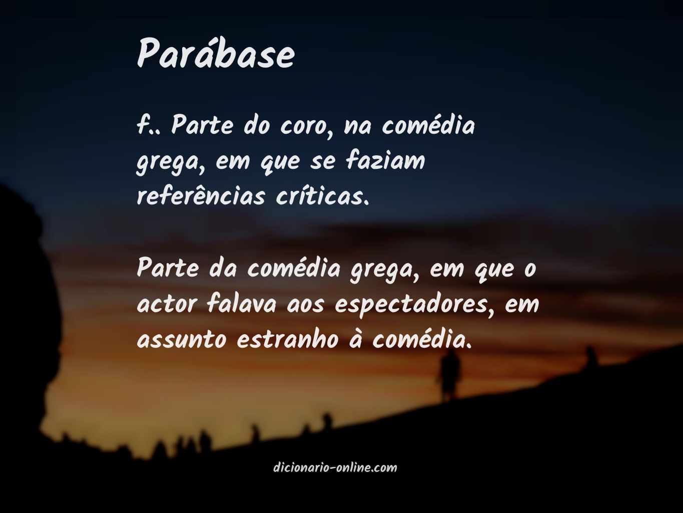 Significado de parábase