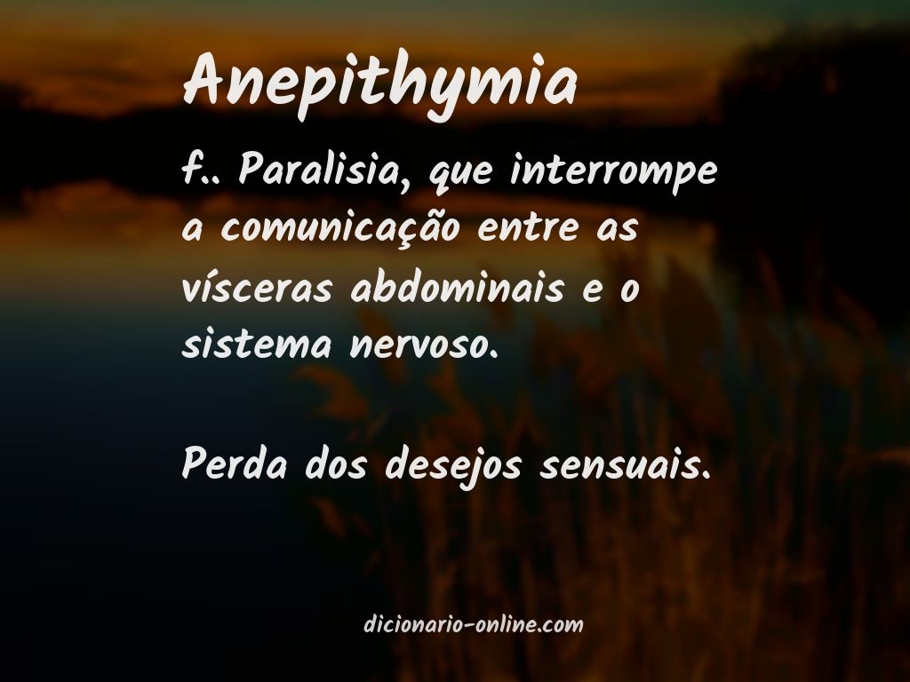 Significado de anepithymia