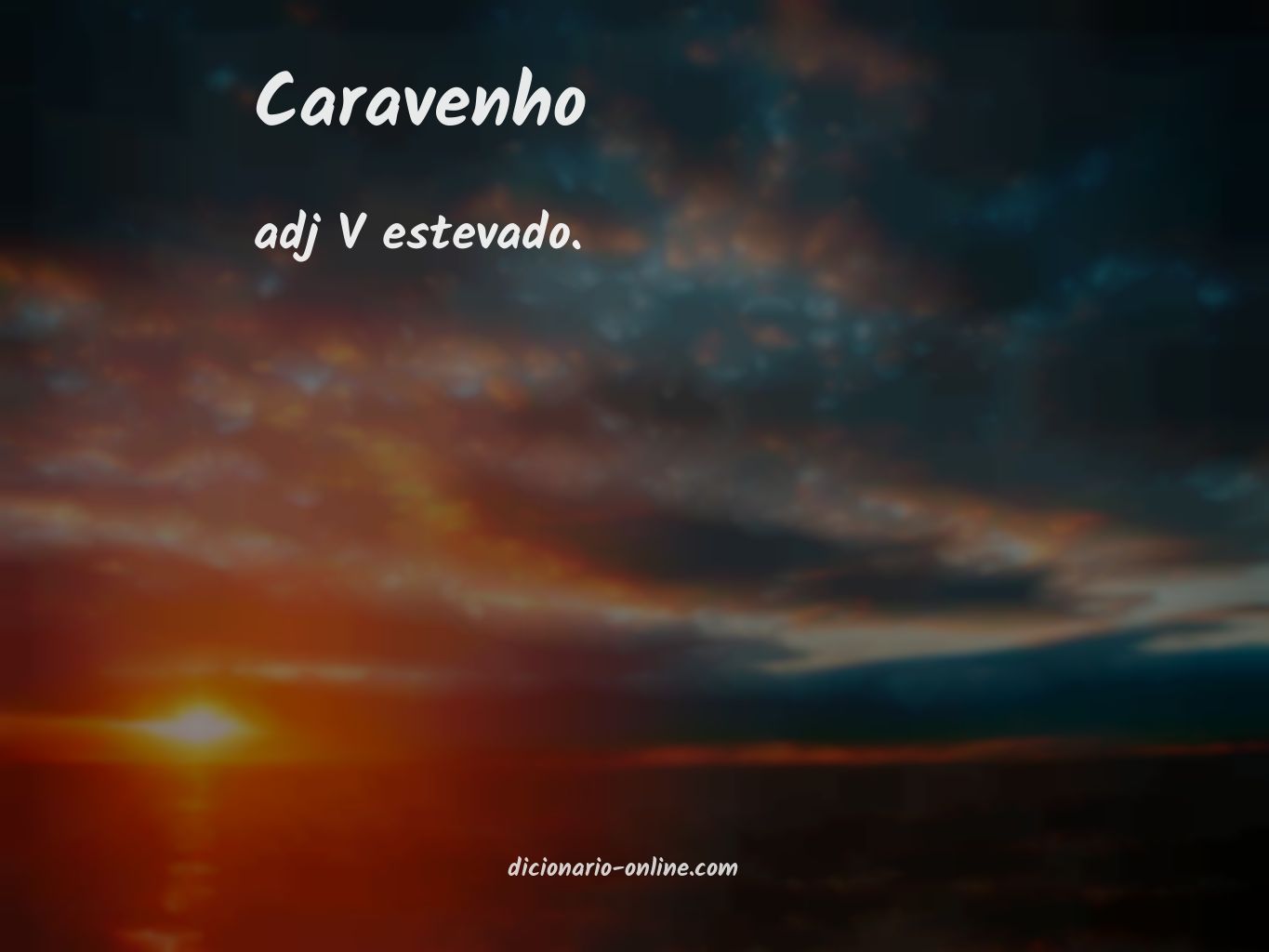 Significado de caravenho