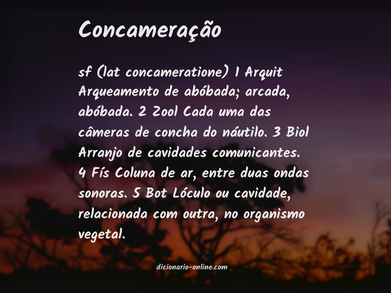 Significado de concameração