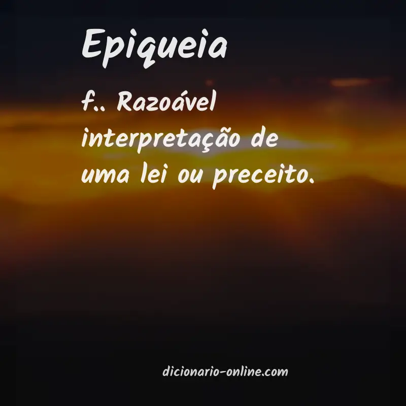 Significado de epiqueia