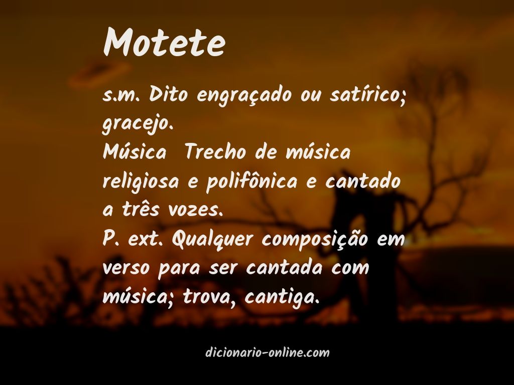 Significado de motete