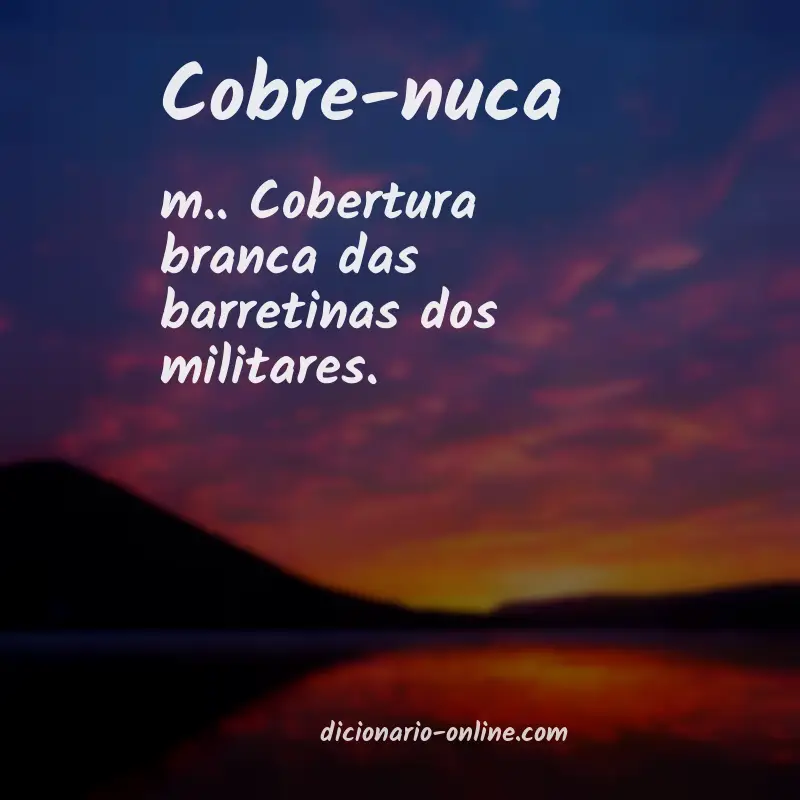 Significado de cobre-nuca