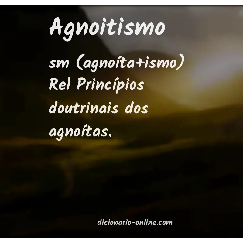 Significado de agnoitismo