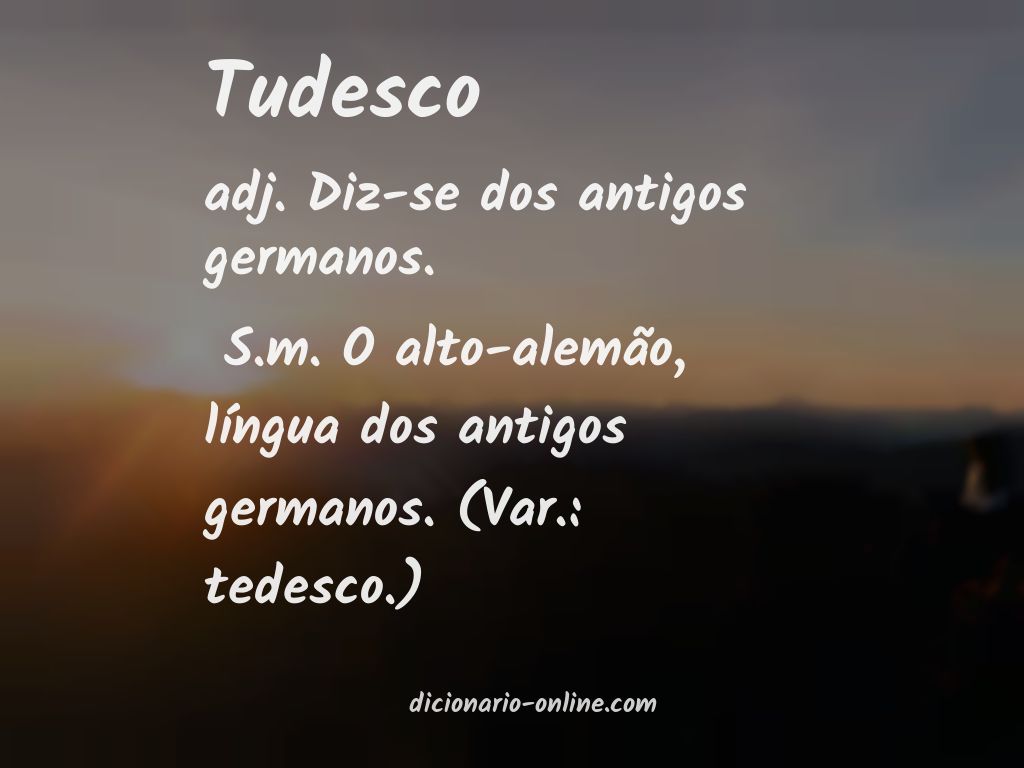 Significado de tudesco