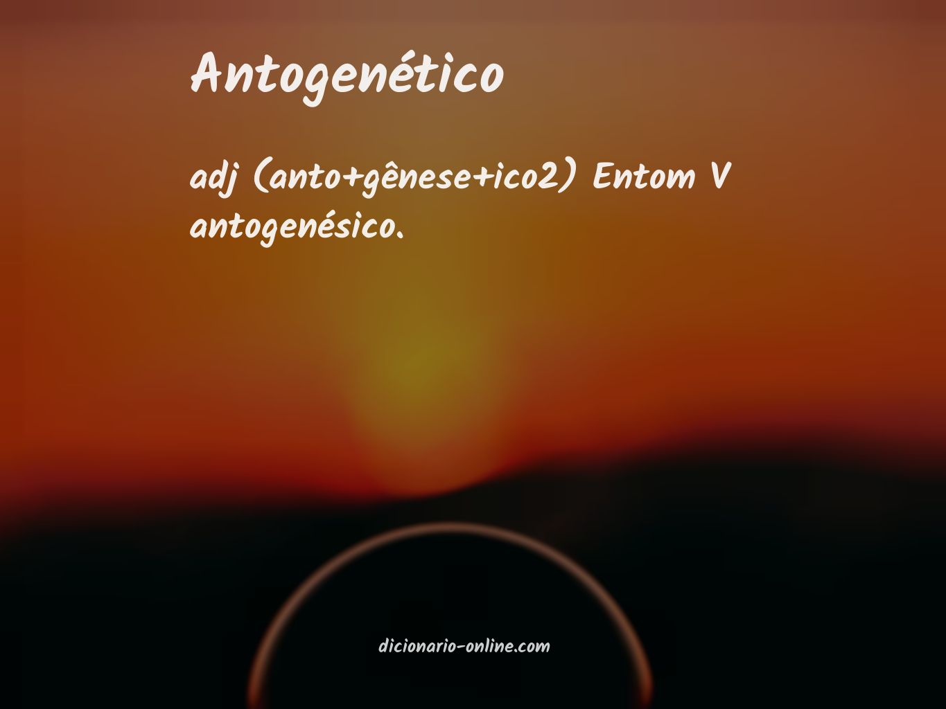 Significado de antogenético