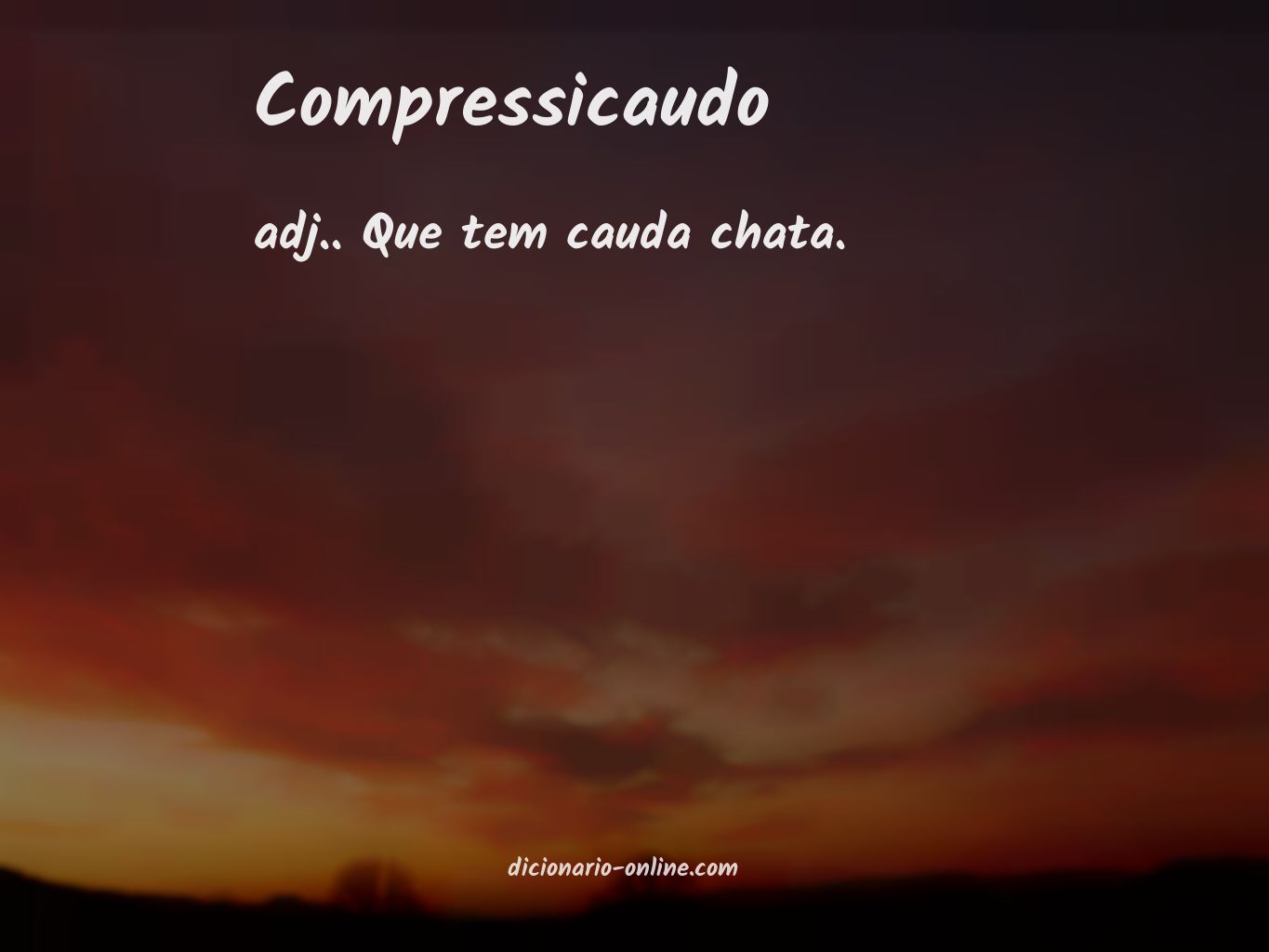 Significado de compressicaudo