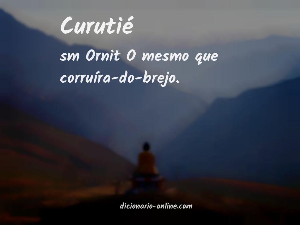 Significado de curutié