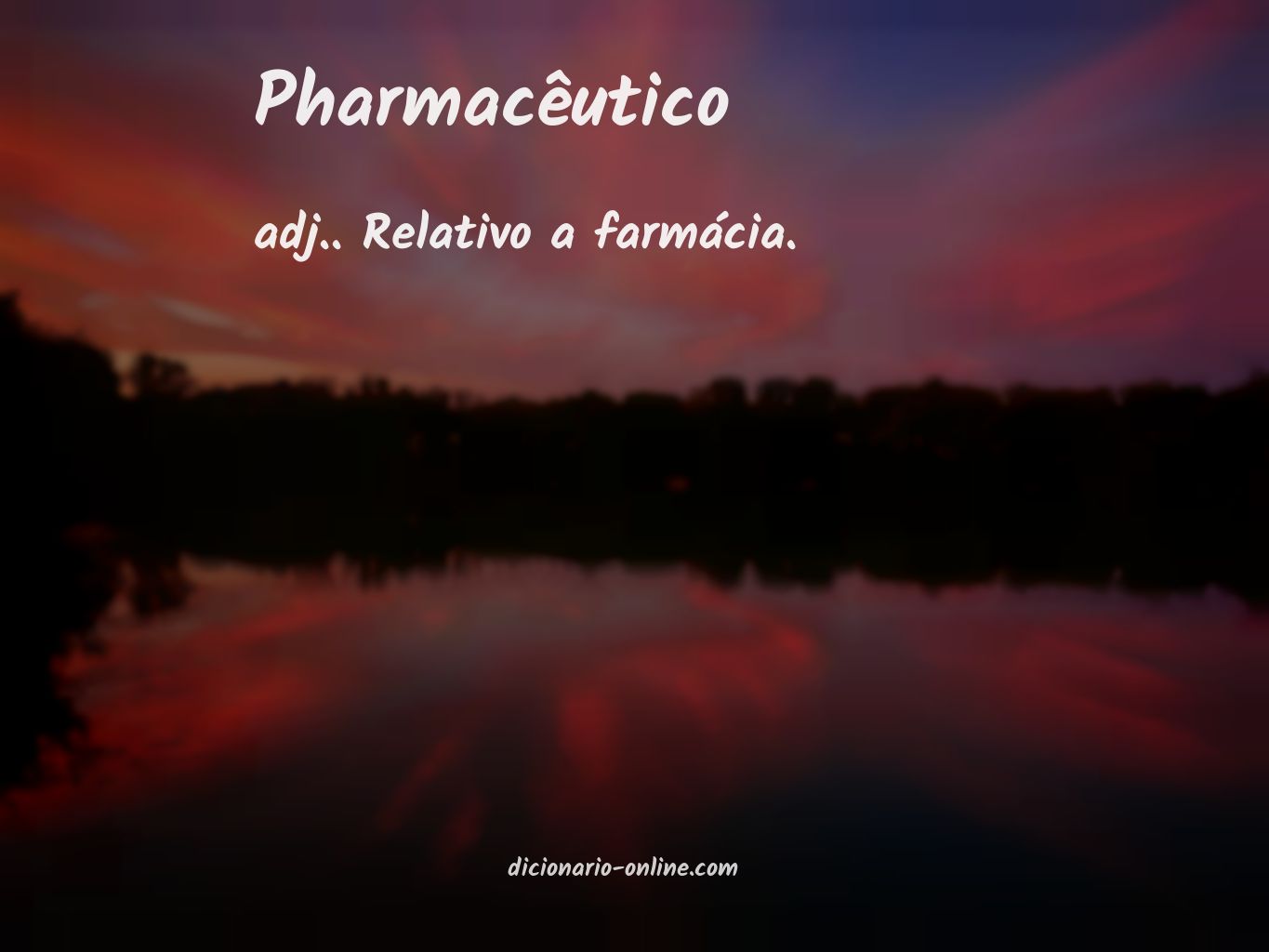 Significado de pharmacêutico