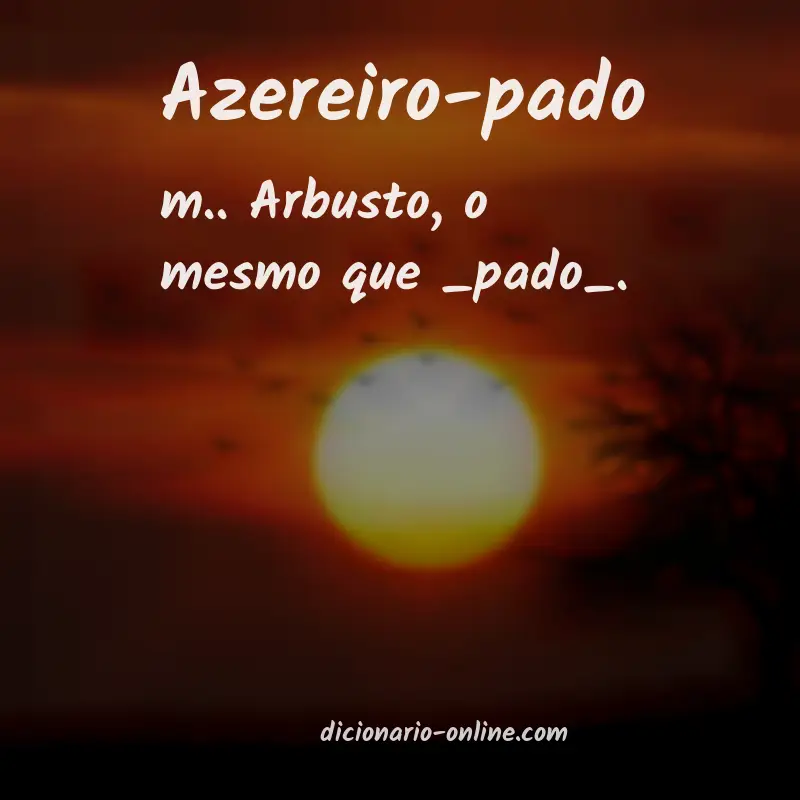 Significado de azereiro-pado