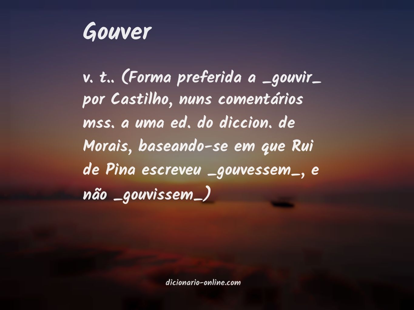 Significado de gouver