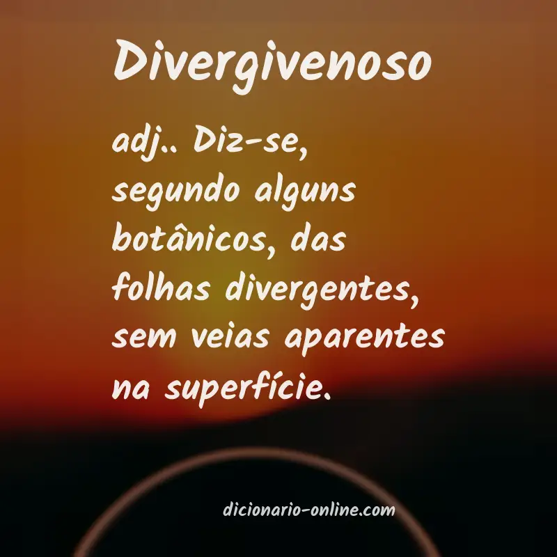 Significado de divergivenoso