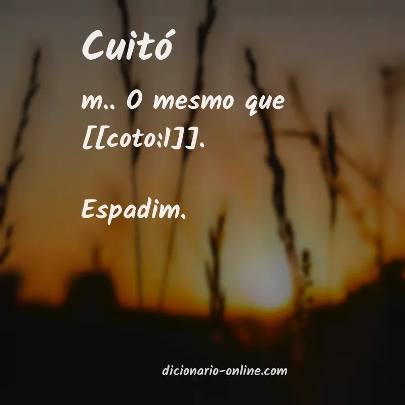 Significado de cuitó