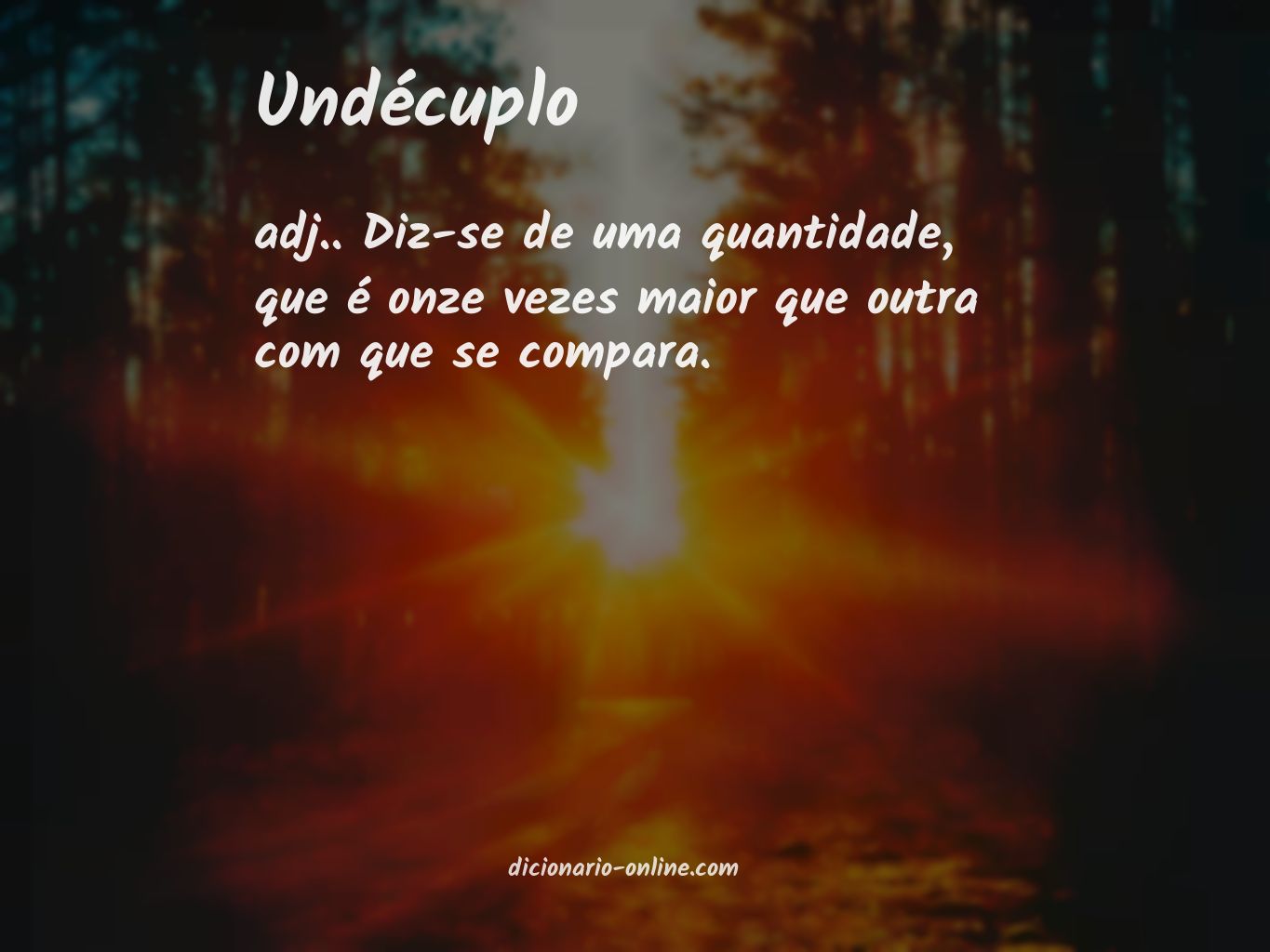 Significado de undécuplo