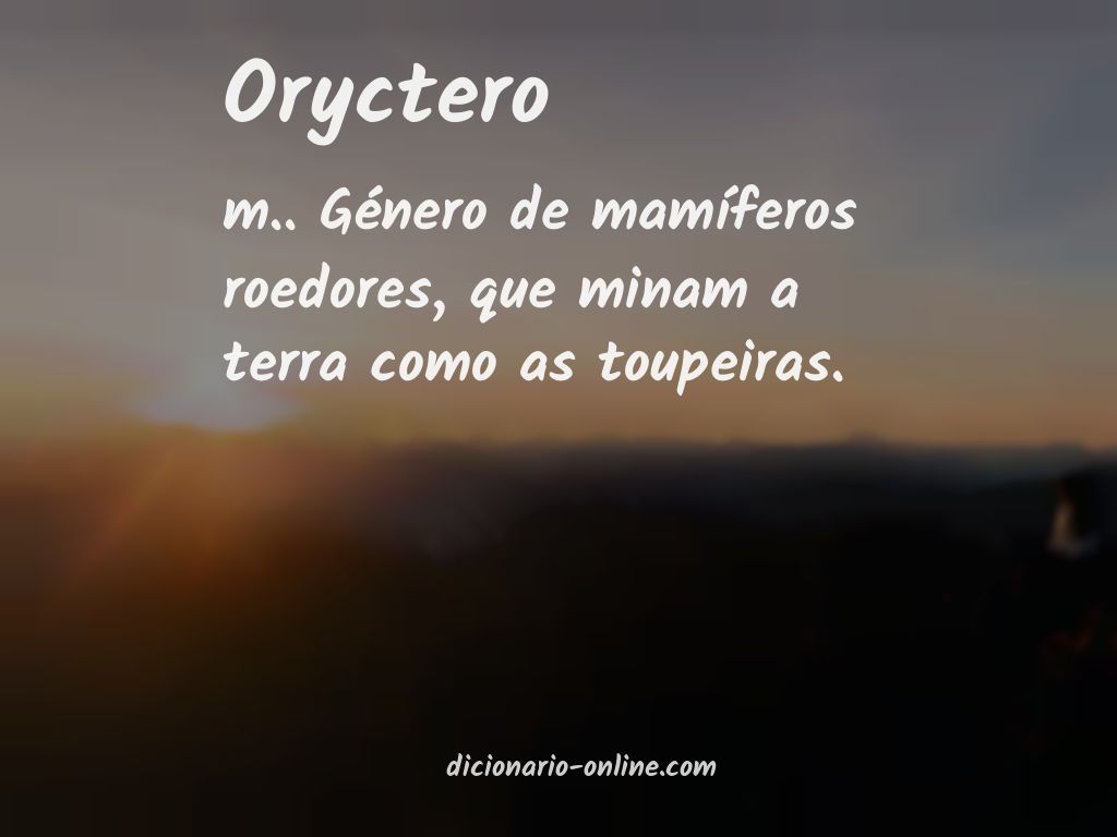 Significado de oryctero