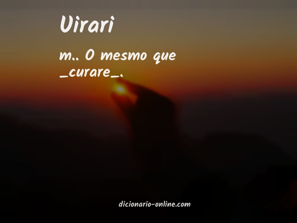 Significado de uirari