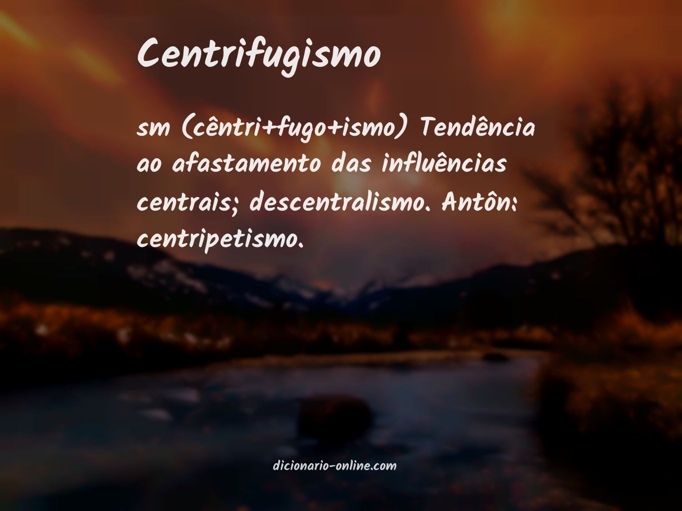 Significado de centrifugismo