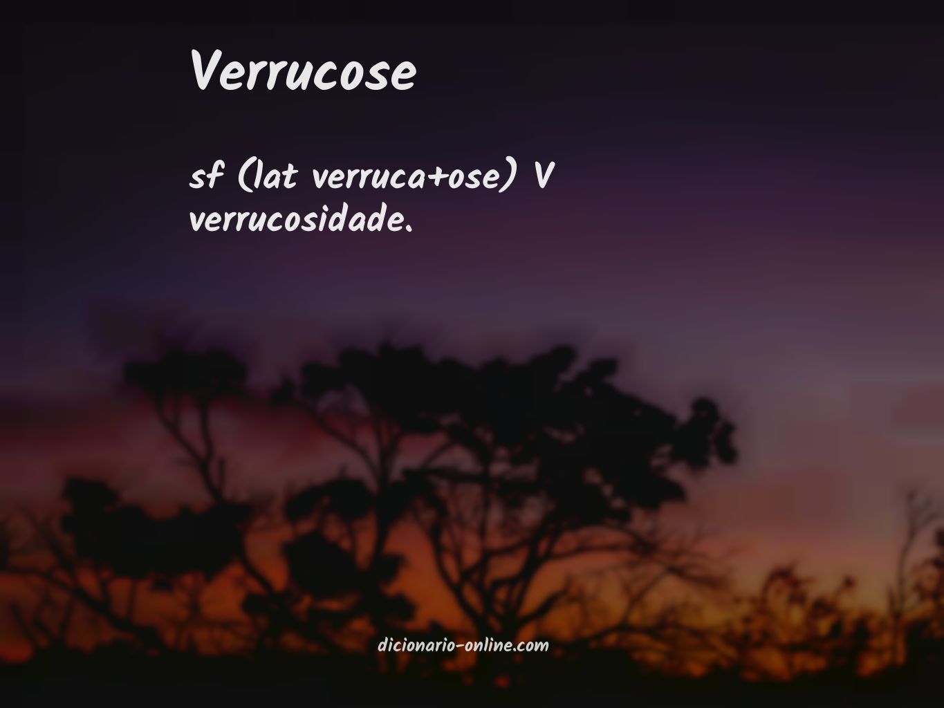 Significado de verrucose