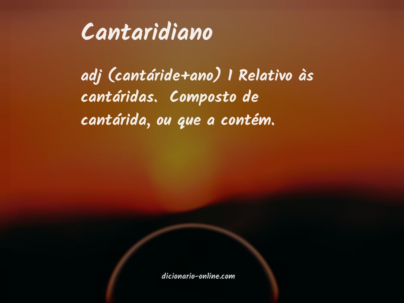 Significado de cantaridiano