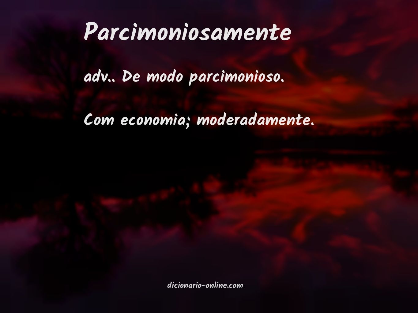 Significado de parcimoniosamente