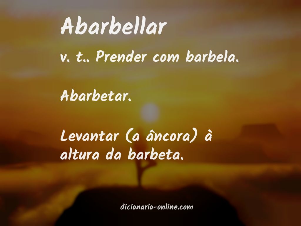 Significado de abarbellar