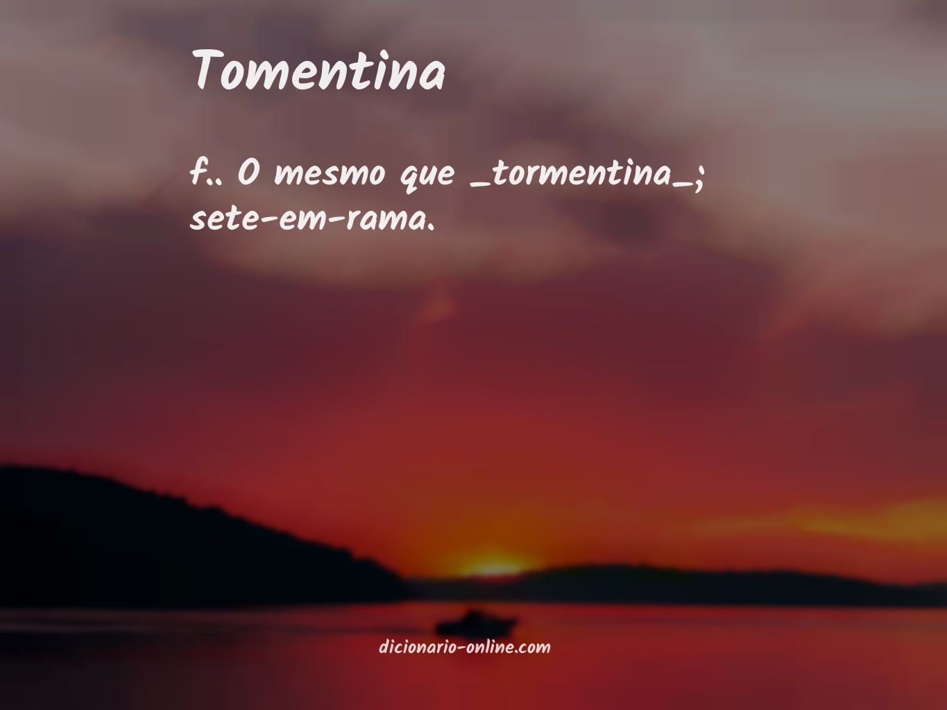 Significado de tomentina