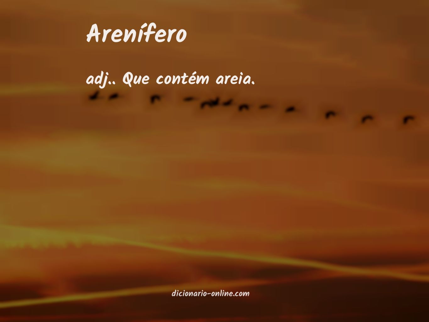 Significado de arenífero