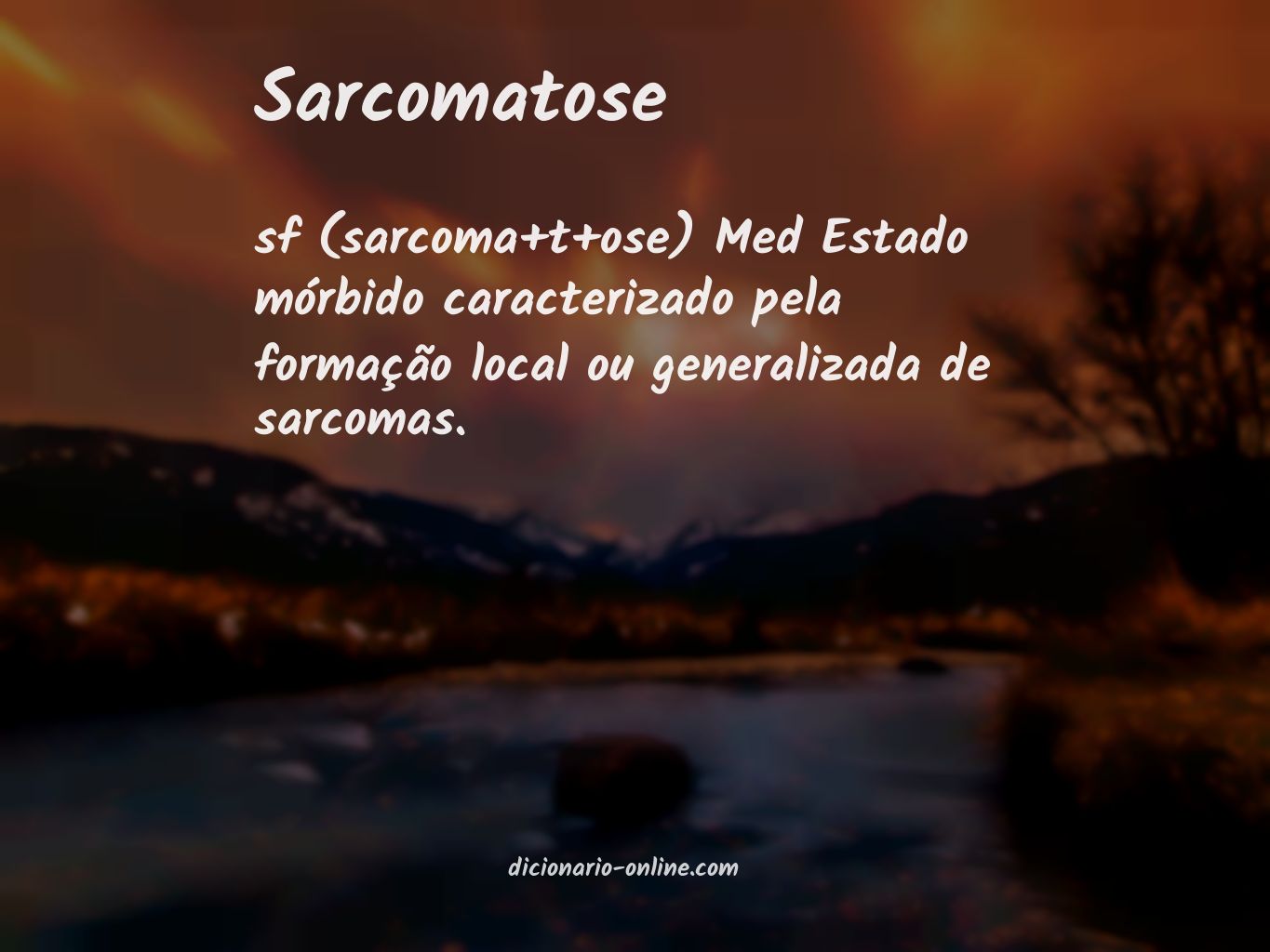 Significado de sarcomatose