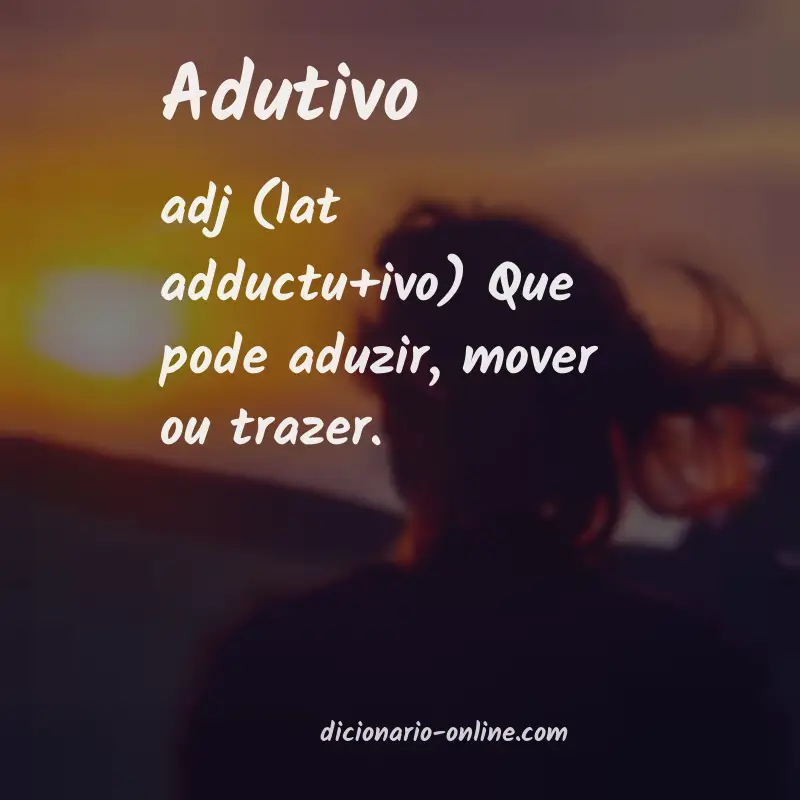 Significado de adutivo