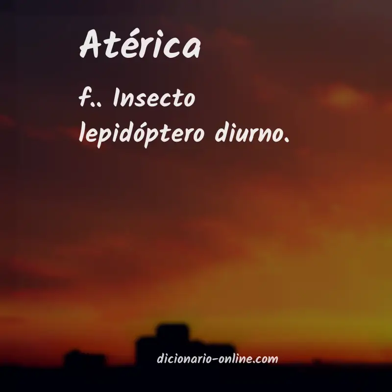 Significado de atérica