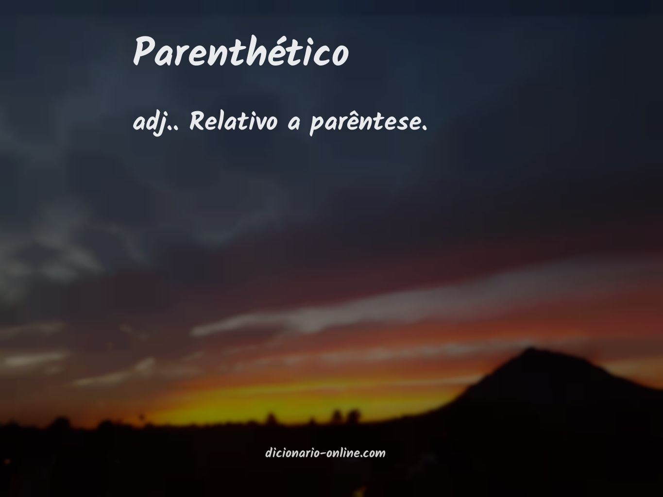 Significado de parenthético