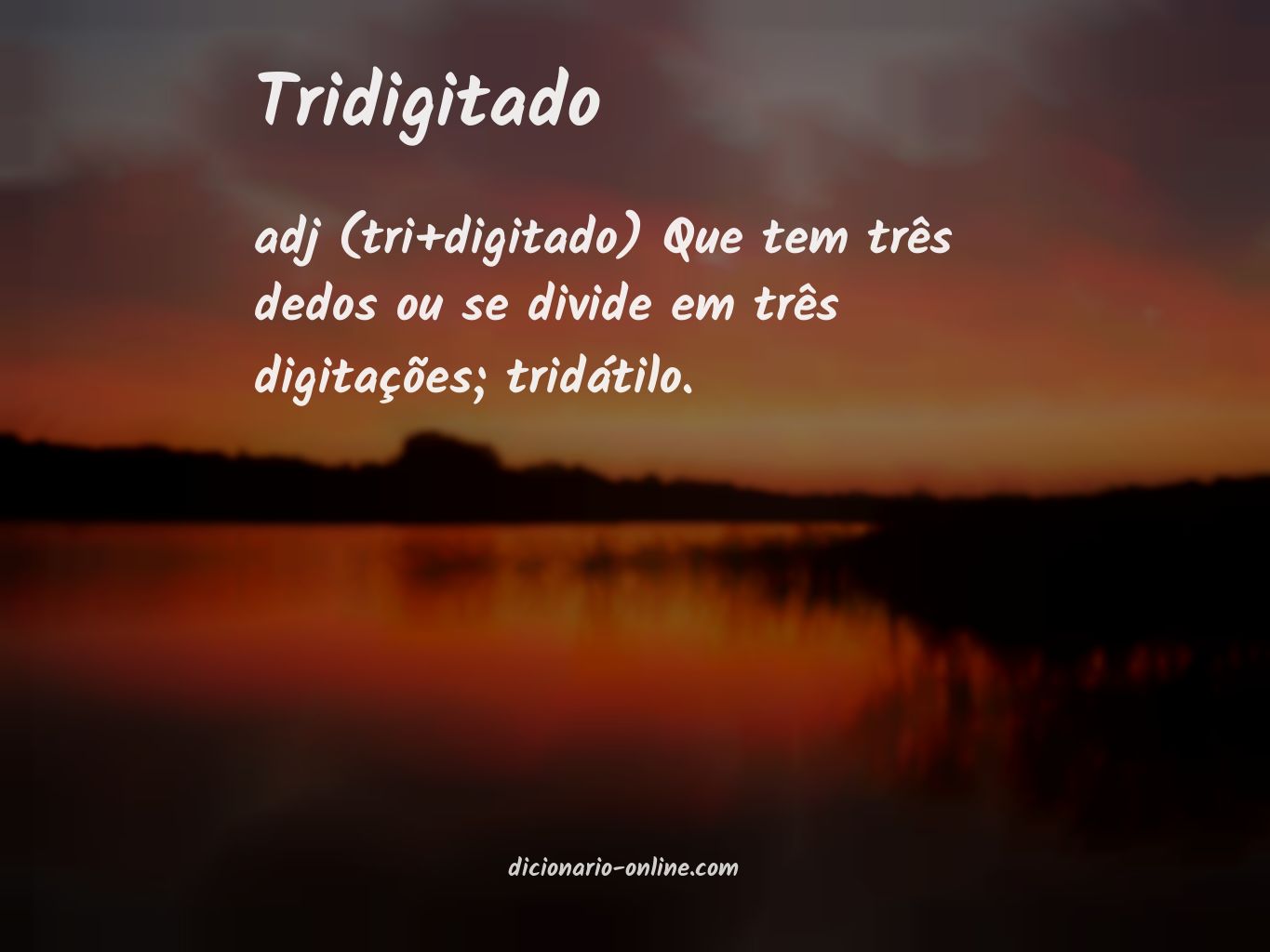 Significado de tridigitado