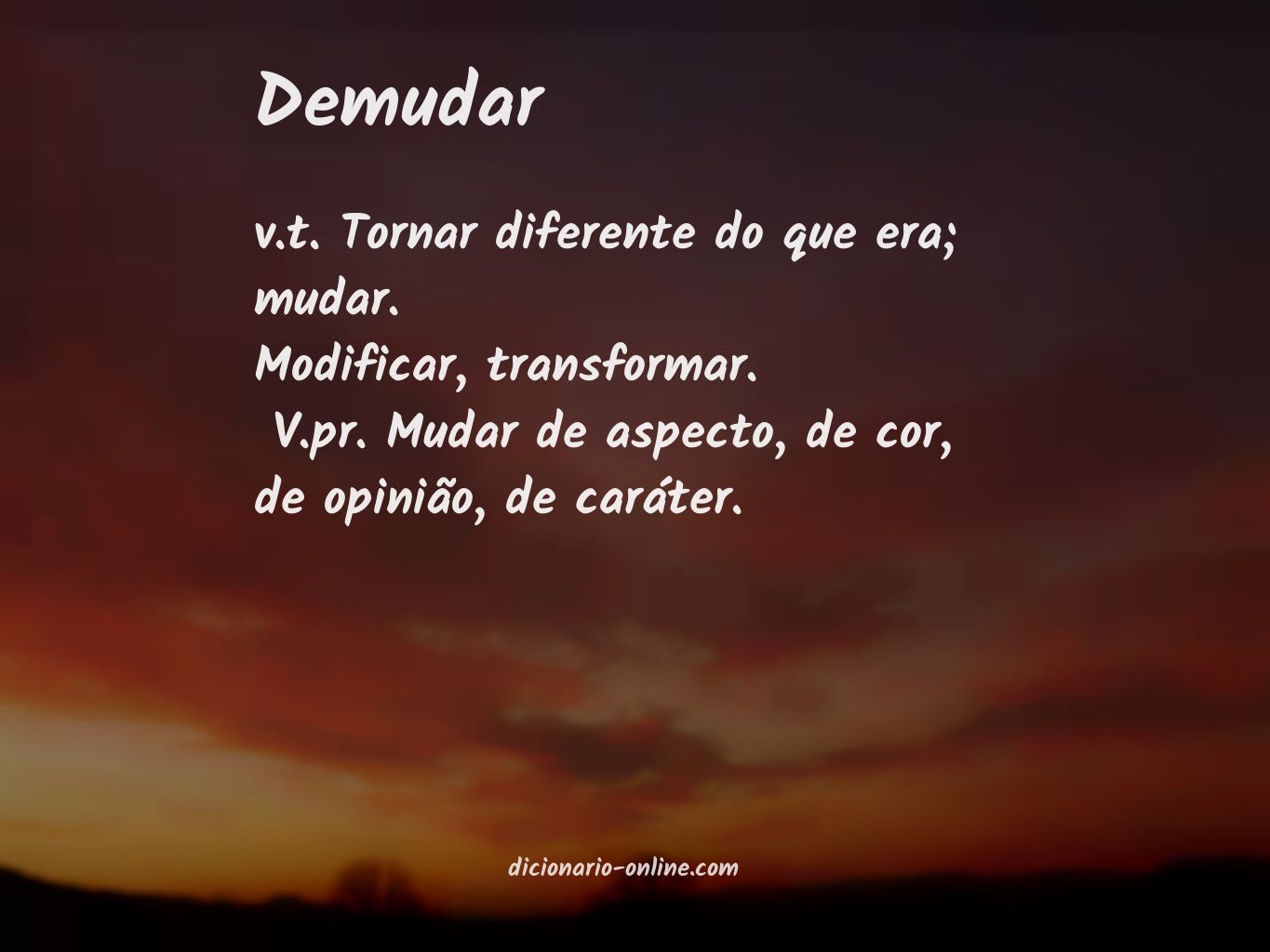 Significado de demudar