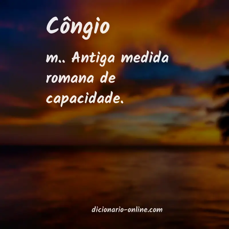 Significado de côngio