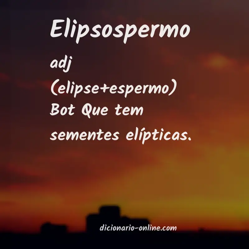 Significado de elipsospermo