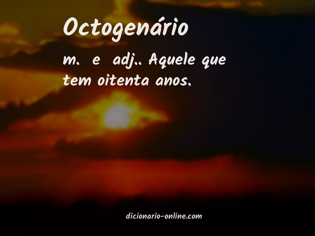 Significado de octogenário