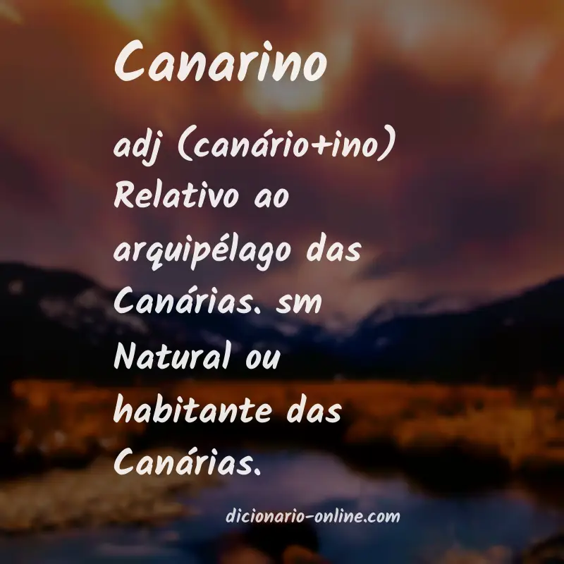 Significado de canarino