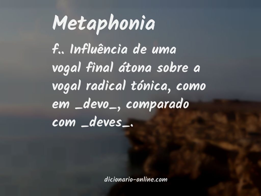 Significado de metaphonia