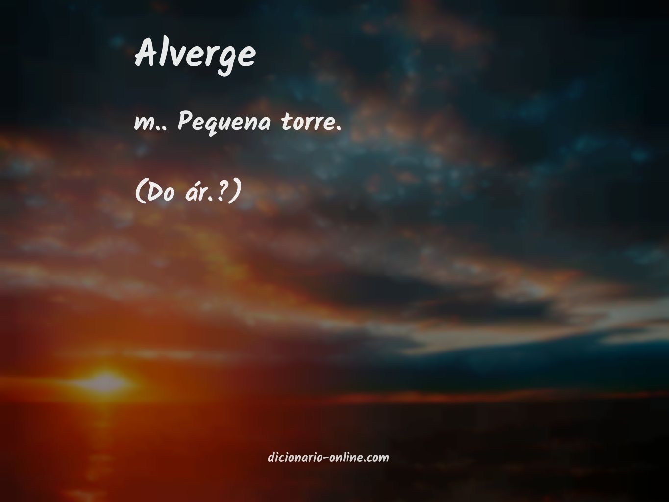 Significado de alverge