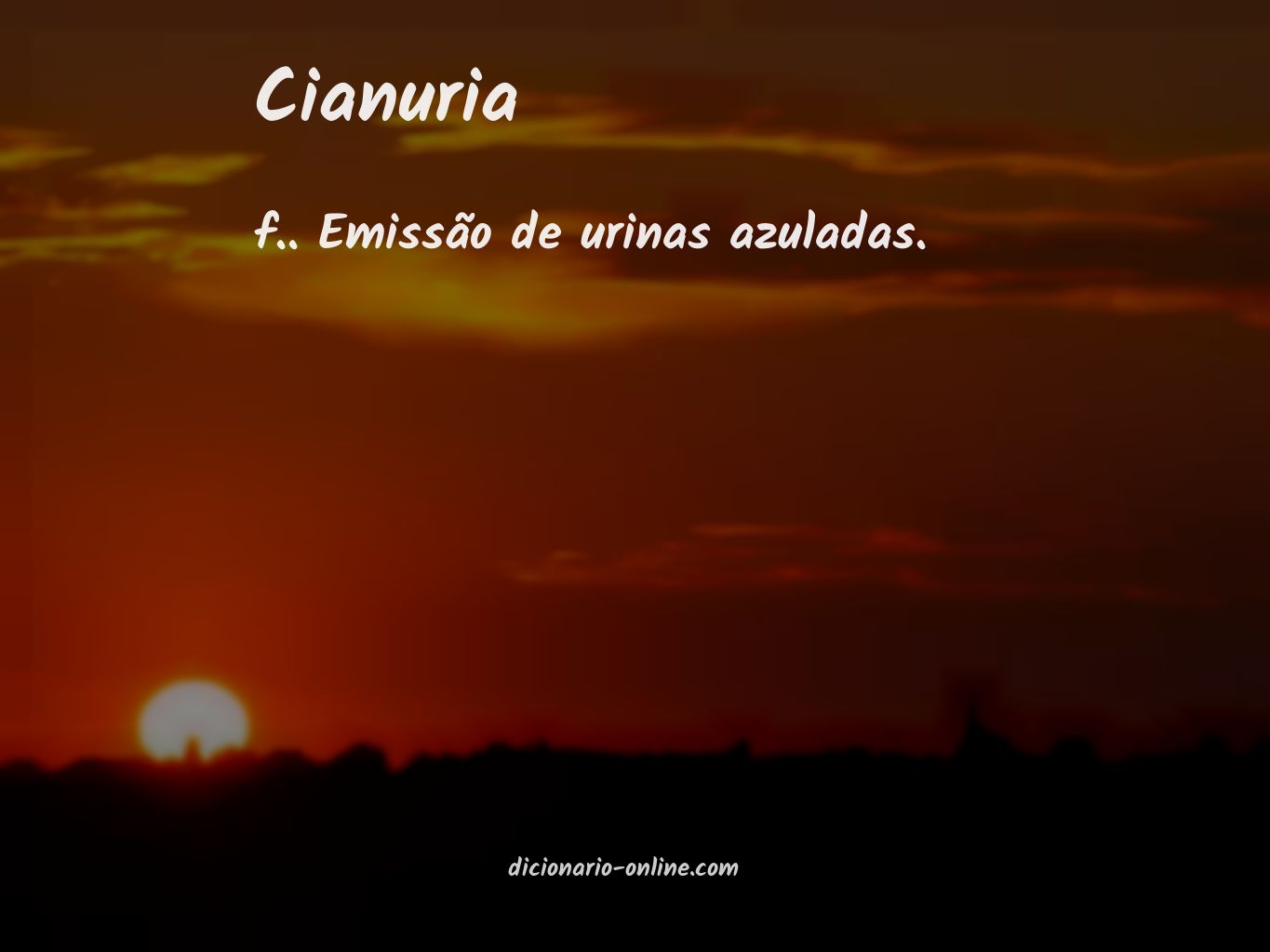 Significado de cianuria