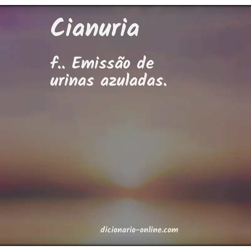 Significado de cianuria