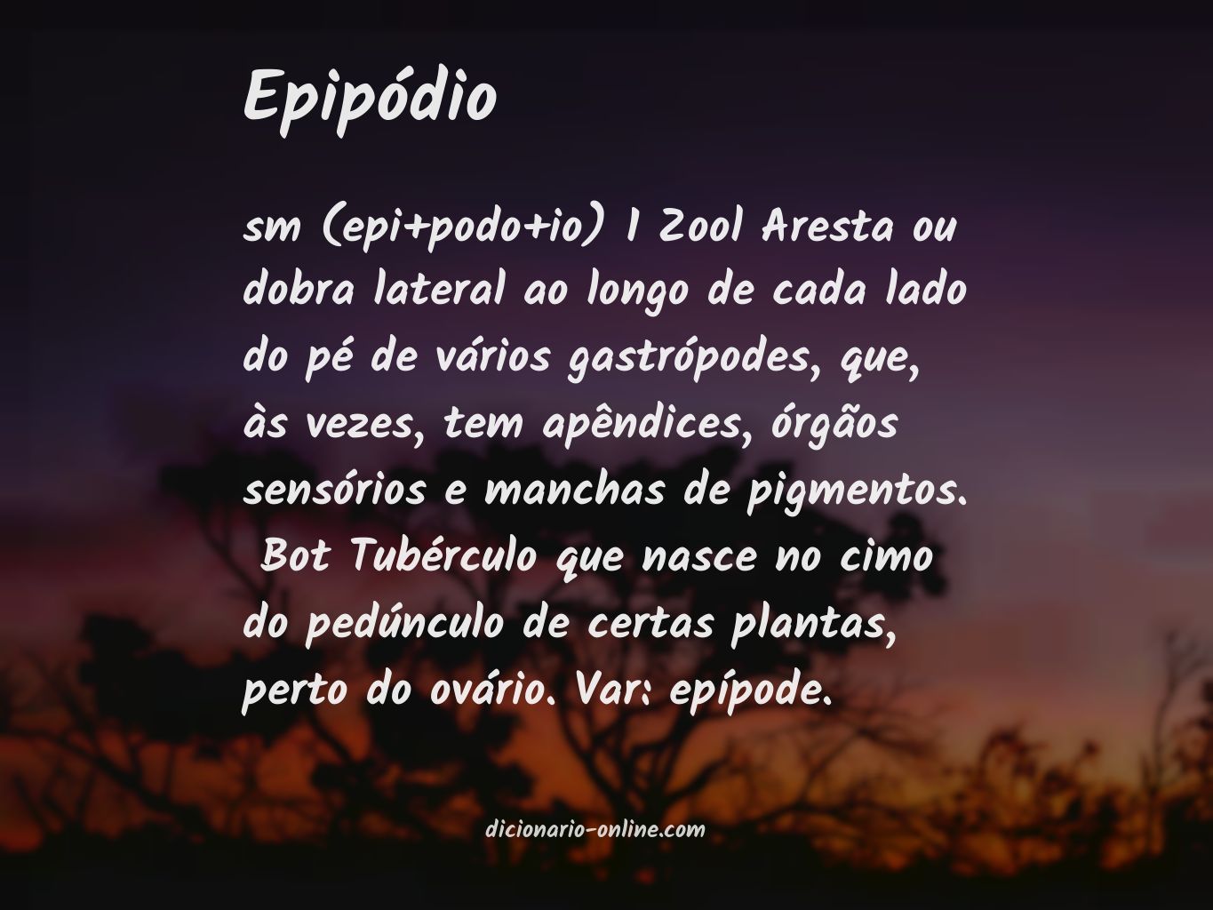 Significado de epipódio