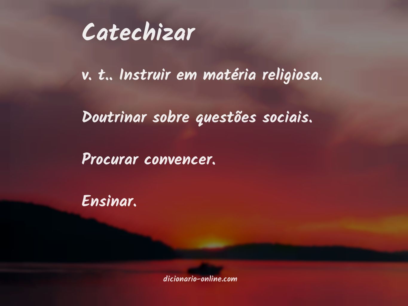 Significado de catechizar